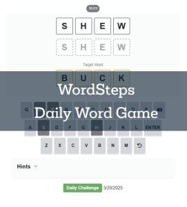 WordSteps.me – Your New Daily Word Ladder Challenge!