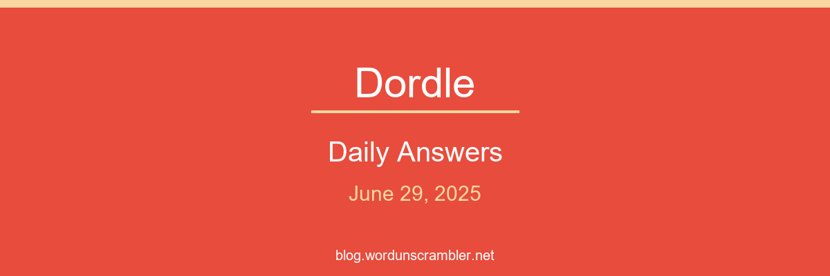 Dordle Daily Answers