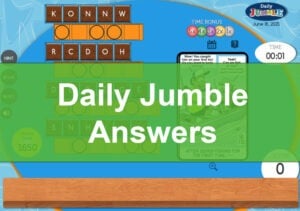 Daily Jumble Answers For Today