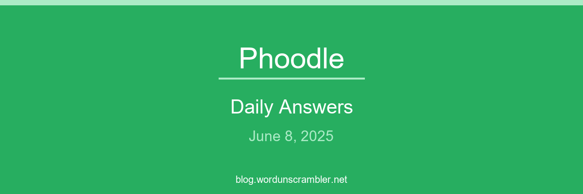 Phoodle Daily Answers