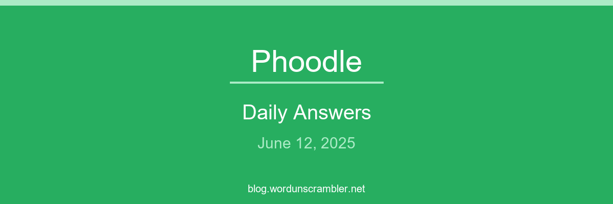 Phoodle Daily Answers