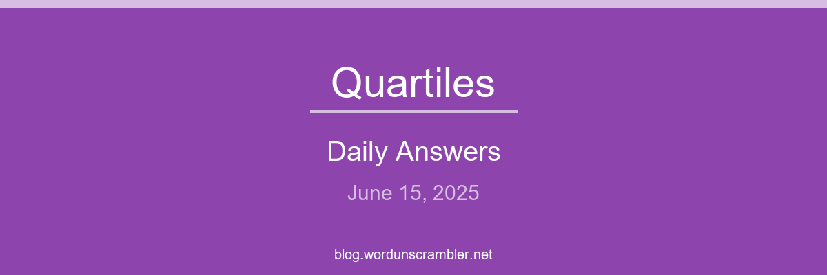 Quartiles Daily Answers