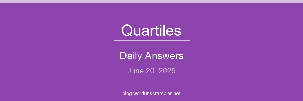 Quartiles Daily Answers