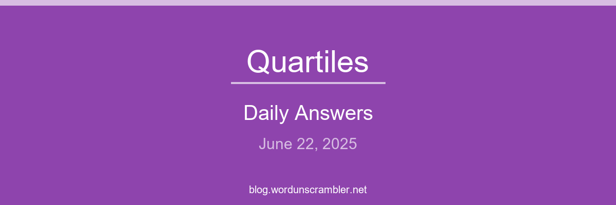 Quartiles Daily Answers
