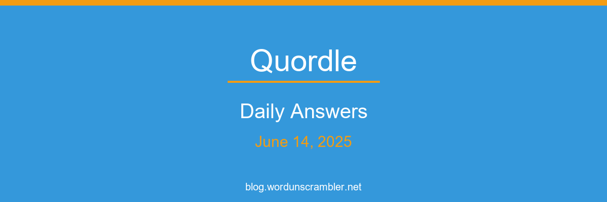 Quordle Daily Answers