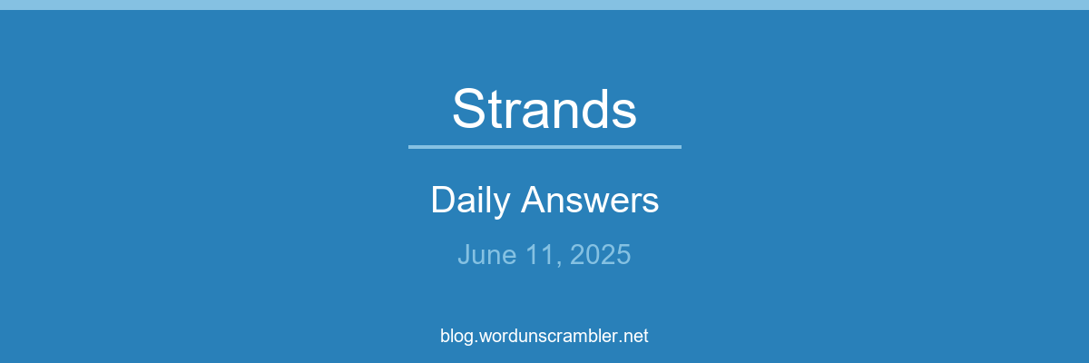 Strands Daily Answers