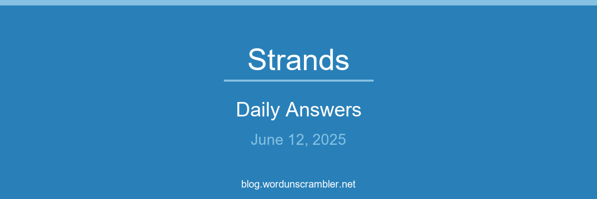 Strands Daily Answers