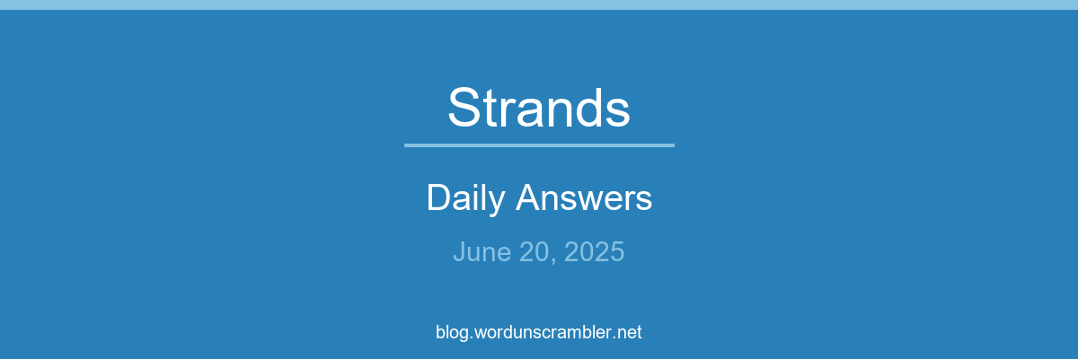 Strands Daily Answers