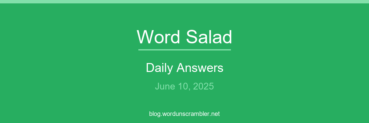 Word Salad Daily Answers