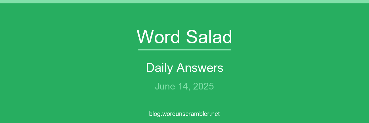 Word Salad Daily Answers
