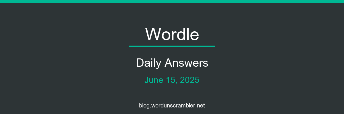 Wordle Daily Answers