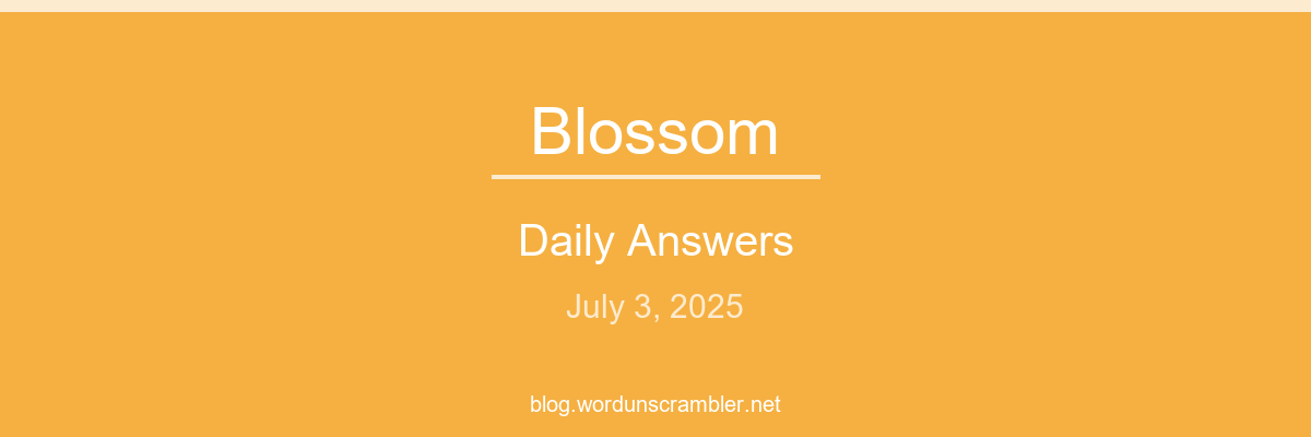 Blossom Daily Answers