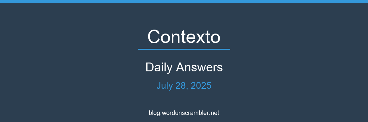 Contexto Daily Answers