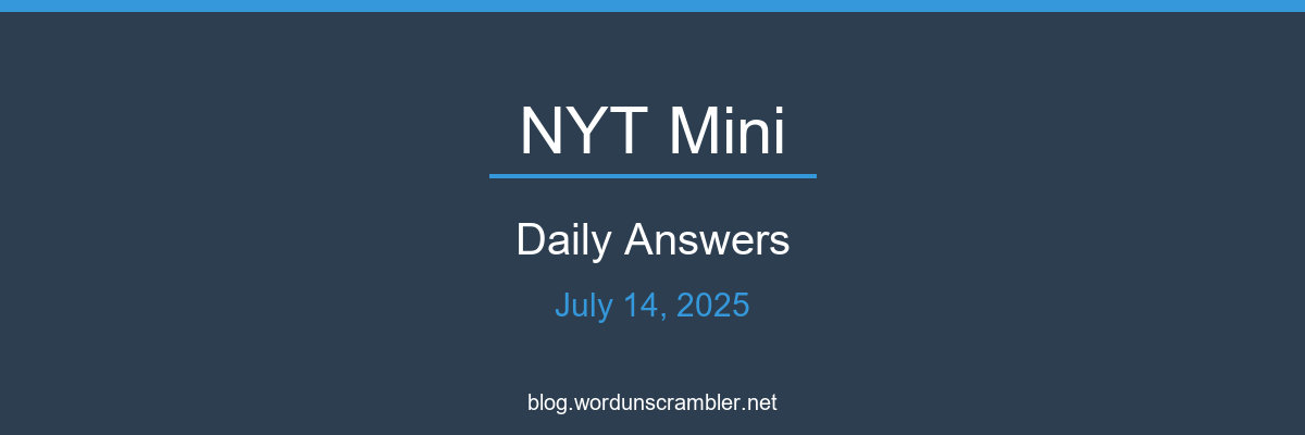 NYT Mini Daily Answers