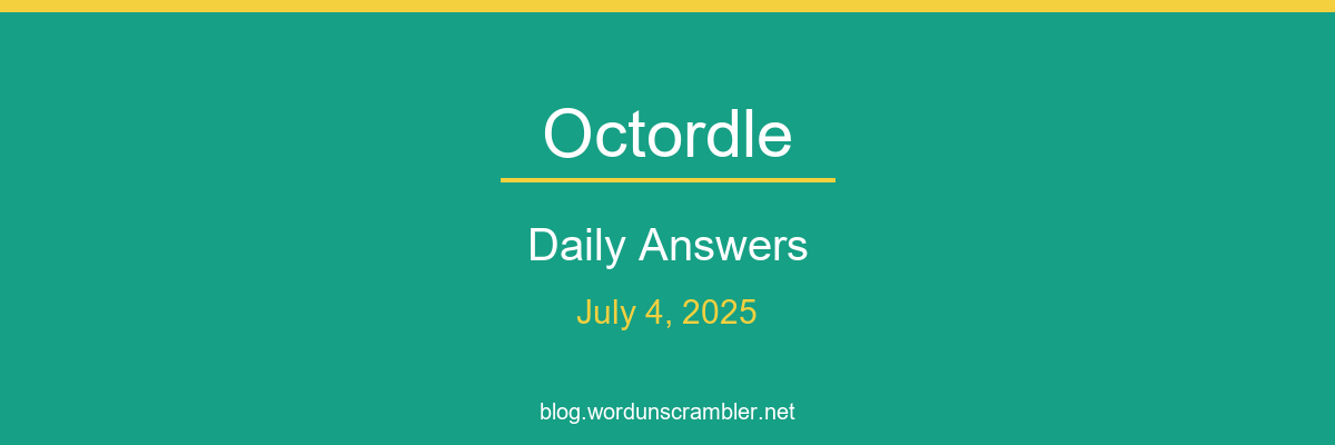 Octordle Daily Answers