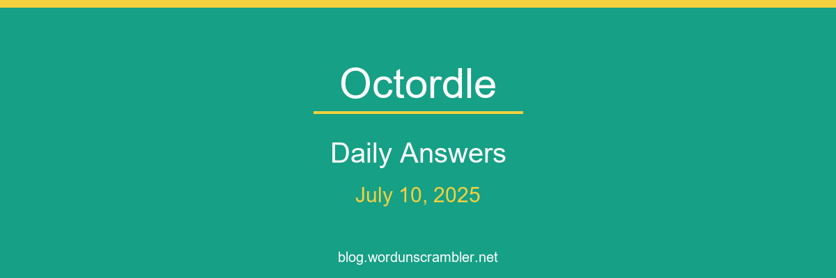 Octordle Daily Answers