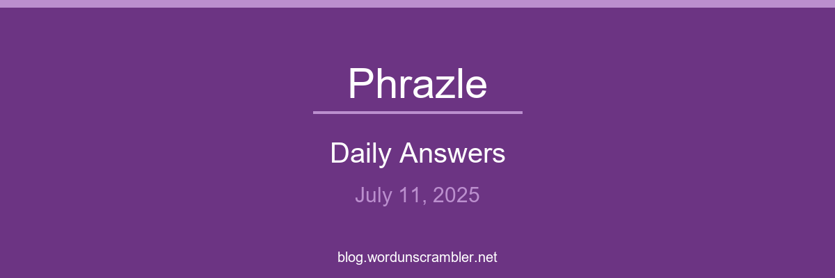 Phrazle Daily Answers