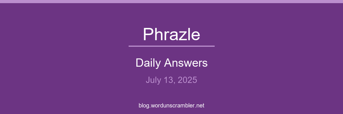 Phrazle Daily Answers