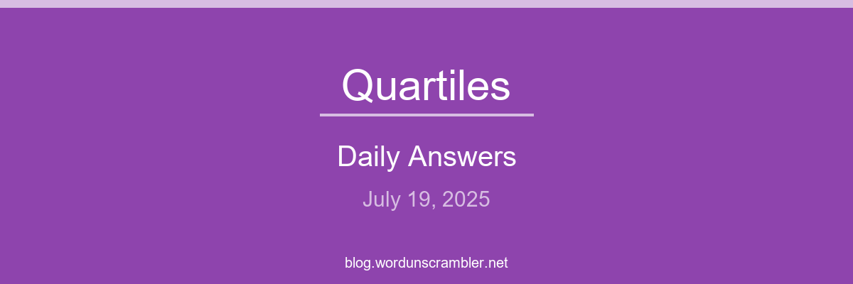 Quartiles Daily Answers