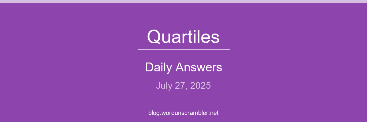 Quartiles Daily Answers