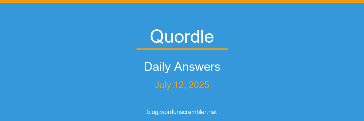 Quordle Daily Answers