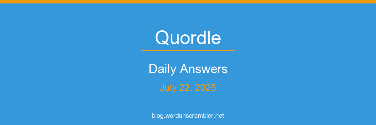 Quordle Daily Answers
