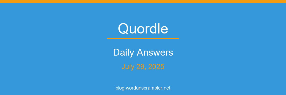 Quordle Daily Answers