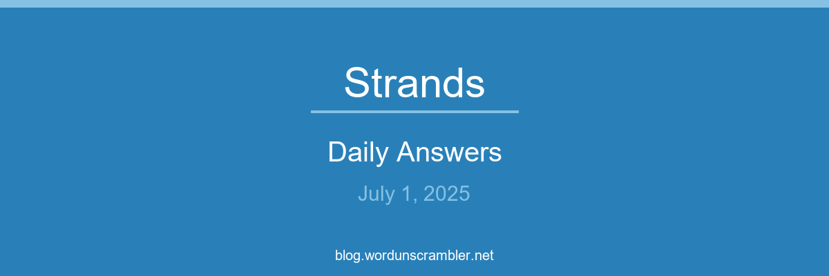 Strands Daily Answers