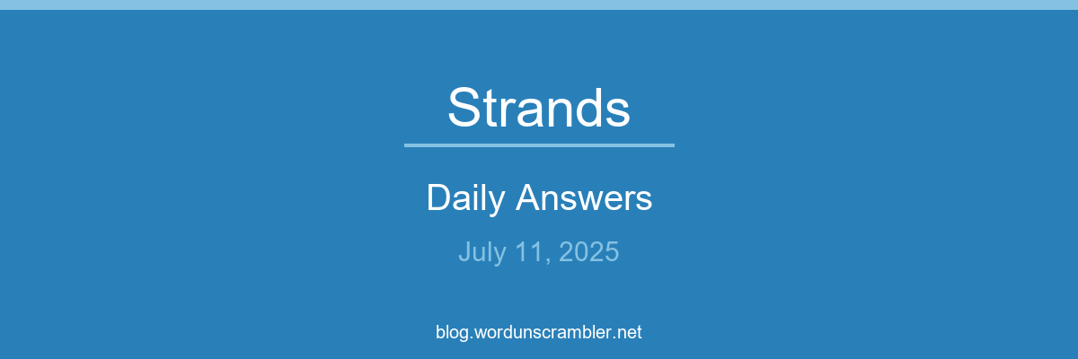 Strands Daily Answers
