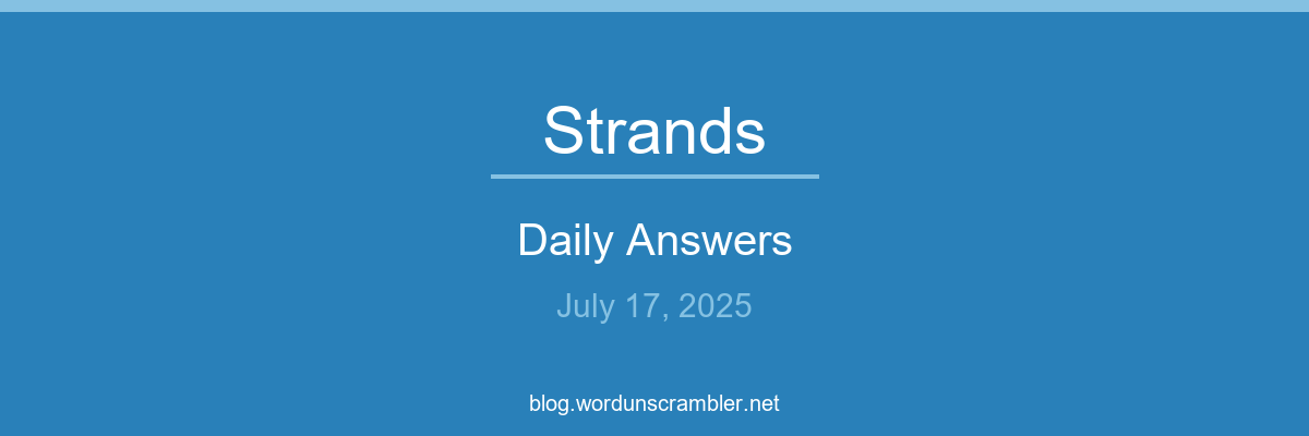 Strands Daily Answers