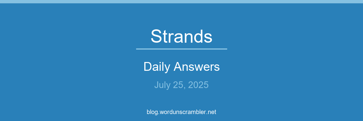 Strands Daily Answers