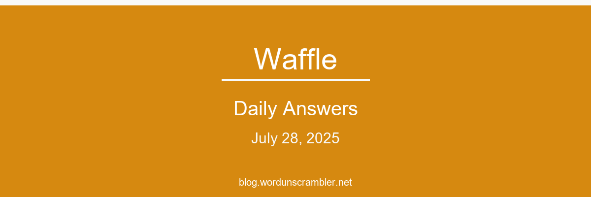 Waffle Daily Answers