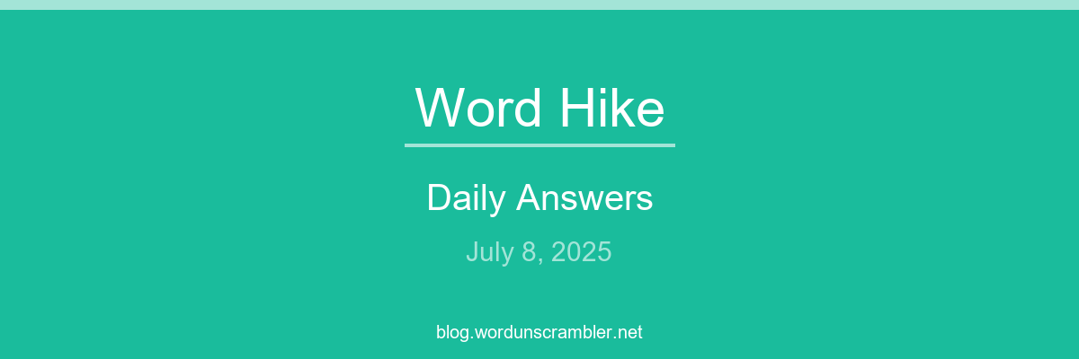 Word Hike Daily Answers