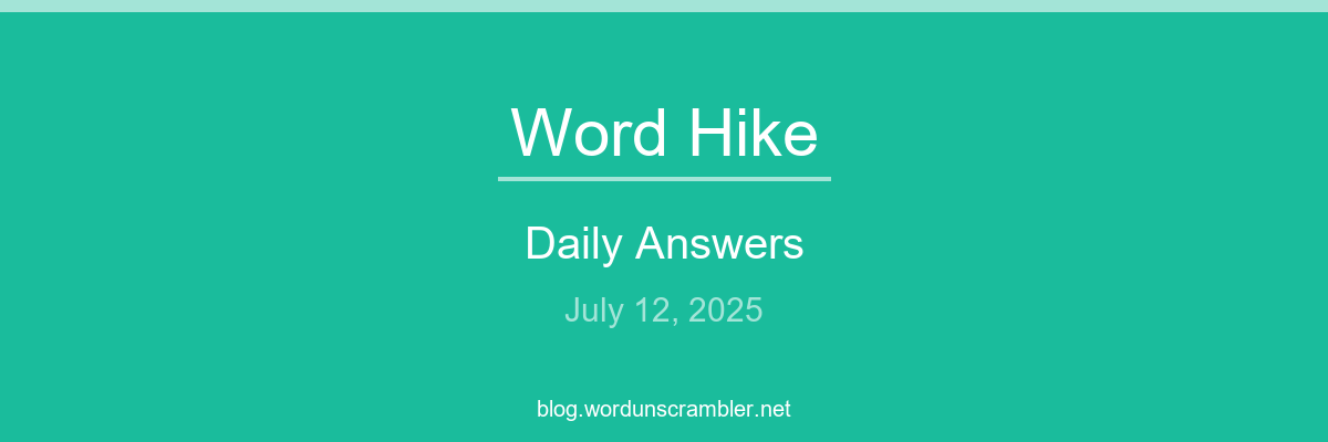 Word Hike Daily Answers