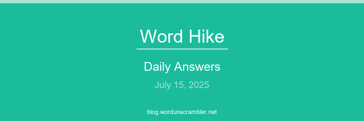 Word Hike Daily Answers